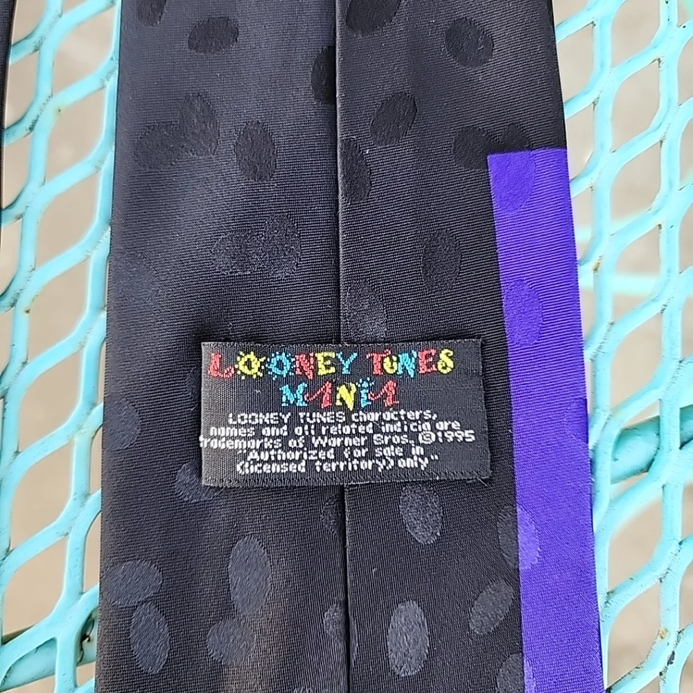 Vintage 1995 Looney Tunes Mania Tie Tweety Taz Bugs Daffy Sylvester - Picture 4 of 5
